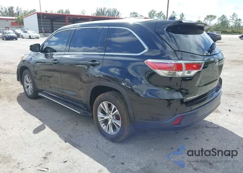 2015 Toyota Highlander Xle V6 z USA, uszkodzony, nr VIN 5TDKKRFHXFS065075